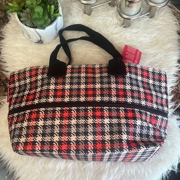 Reisenthel Red/Cream And Black Plaid Shopping Bag/Travel Bag - Picture 10 of 16